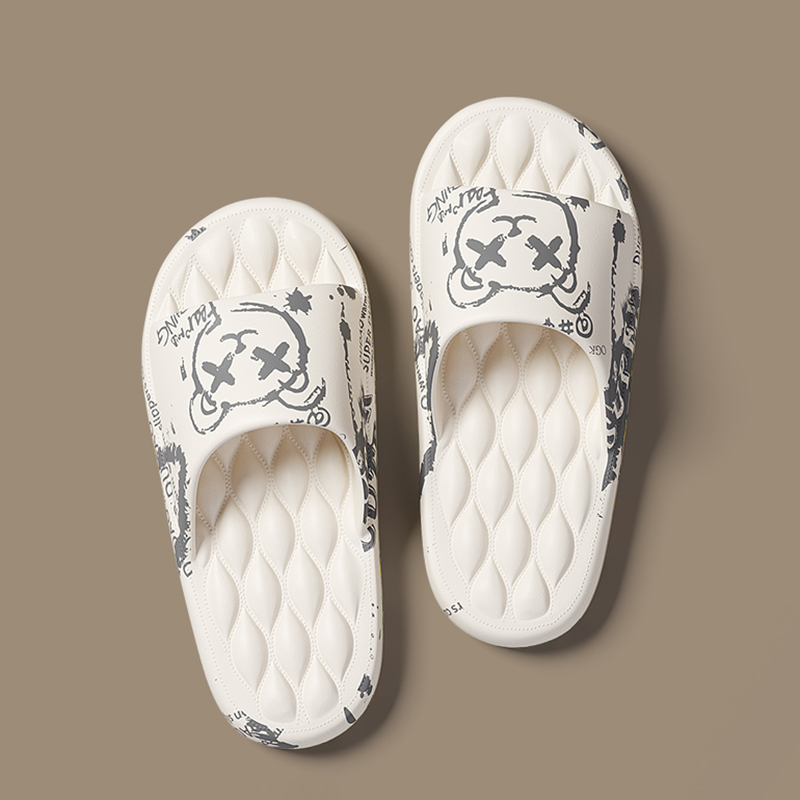 2024 Men's Summer Flip-ps EVA Anti Slip Sandals | Trendy Printed Massage Beach Slippers