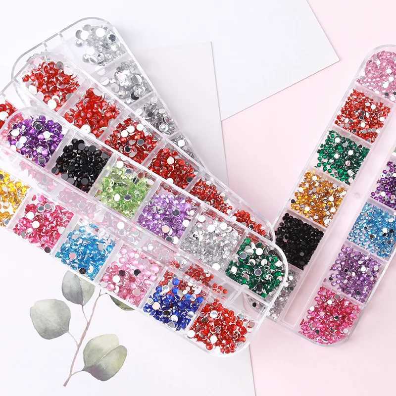 12 pieces of nail jewelry tools mixed nail flat drills crystal glass drills DIY nail drill accessories W240829