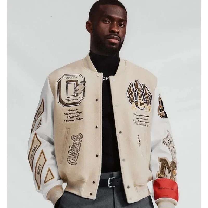 Y2K New American Vintage street hip-hop multi-letter embroidery high quality men's and women's loose coat
