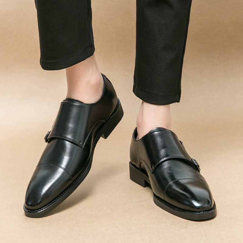 Brogue British Style Slip-On Dress for Men, Formal Oxford Shoes 4 Oxd