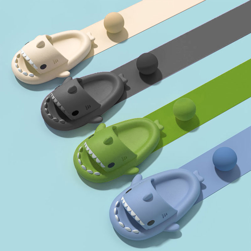 Summer Shark Slides: Lightweight Bathroom Anti-Slip Sandals for Women, Men, and Children