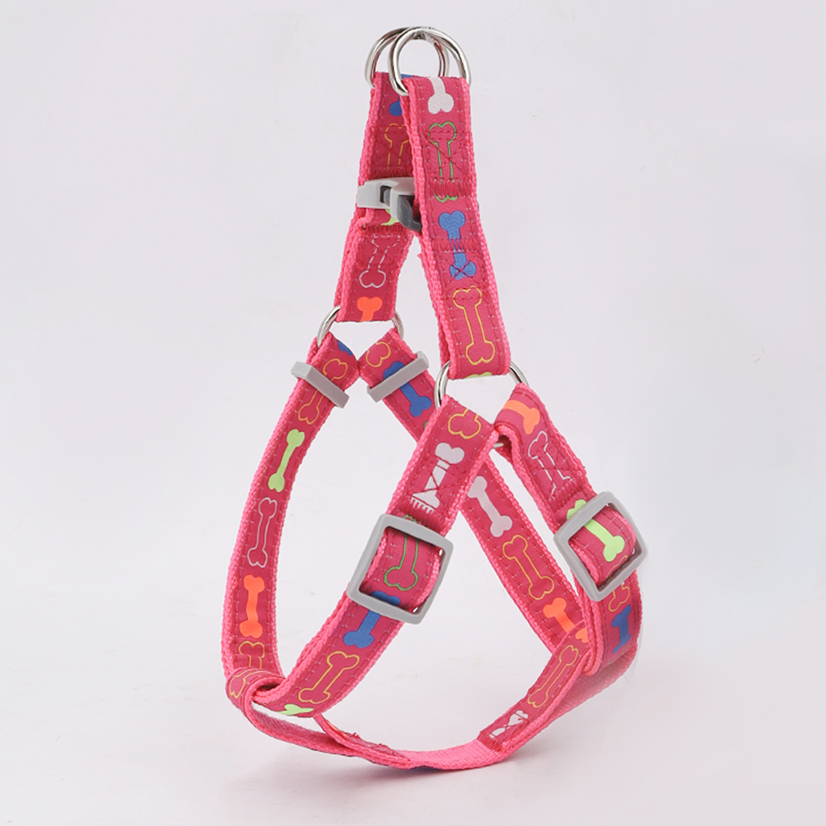 1PC Colorful Bone Tripod Pet Dog Harness For Indoor And Outdoor Use
