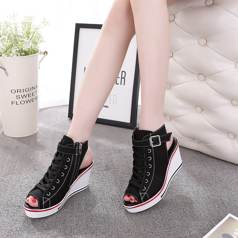 Women Sandals 2022 Lady Platform Wedges Sandals Zipper Comfortable Women's Sandals Open Toe Casual Summer Sports Shoes Sandalias