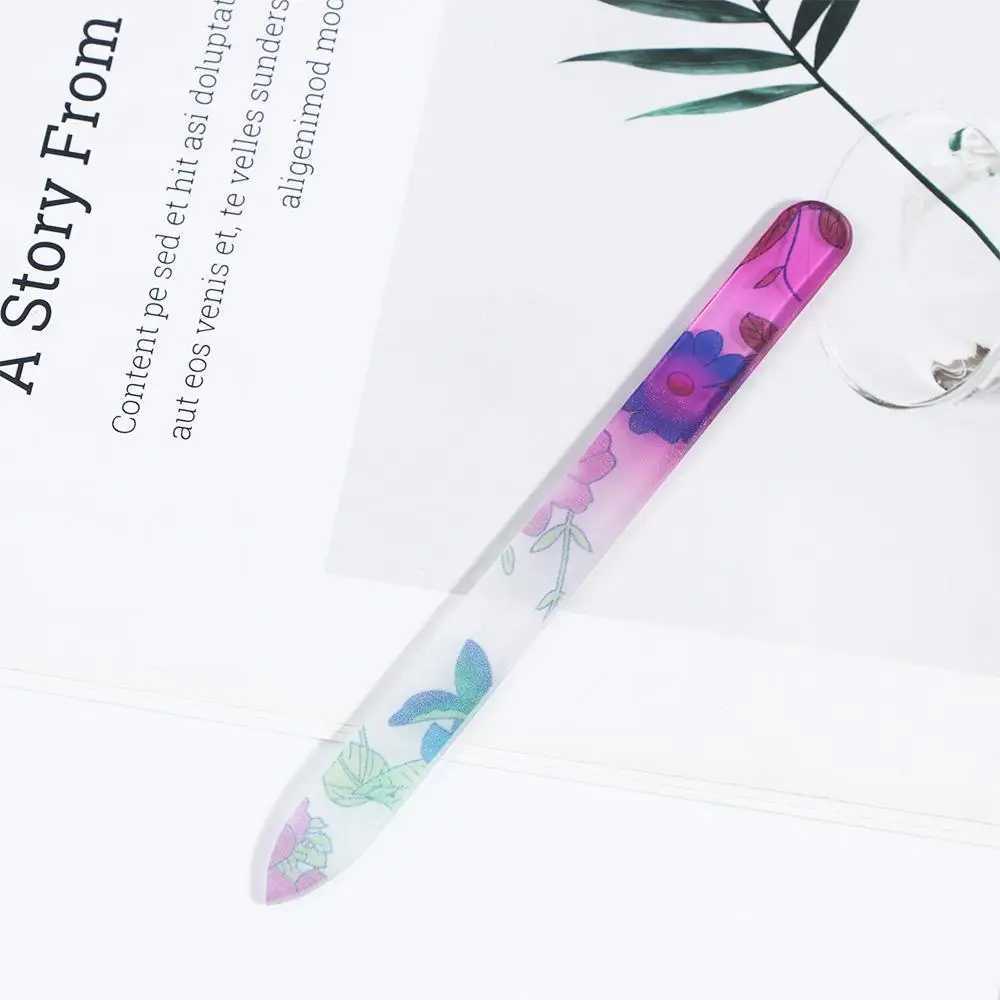 Professional Printing Crystal Glass Nail Files Flash Nail Art Polishing Tools Manual Tools W240829