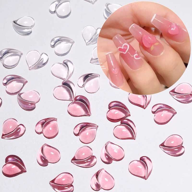100/50/20 Mixed Size Love Jewelry Nail Charm Heart shaped Nail Art Decoration 3D Butterfly Nail Accessories W240829