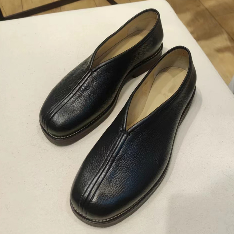 Male Leather women 2023 New Chunky Platform Retro Work Spring Autumn Derby Shoes Low Top Man Casual Flats 36-44 4 6b60f