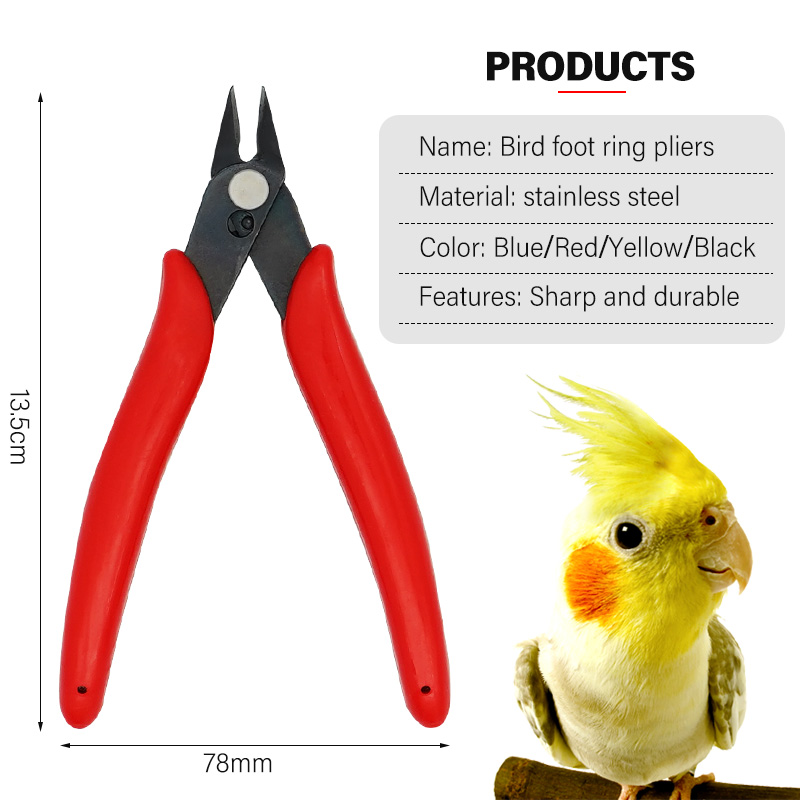 Steel Pliers Scissors For Cutting Racing Pigeon Birds Leg Bands Ring Metal Bird Foot Parrot Foot Ring or Leg Chain Cutting