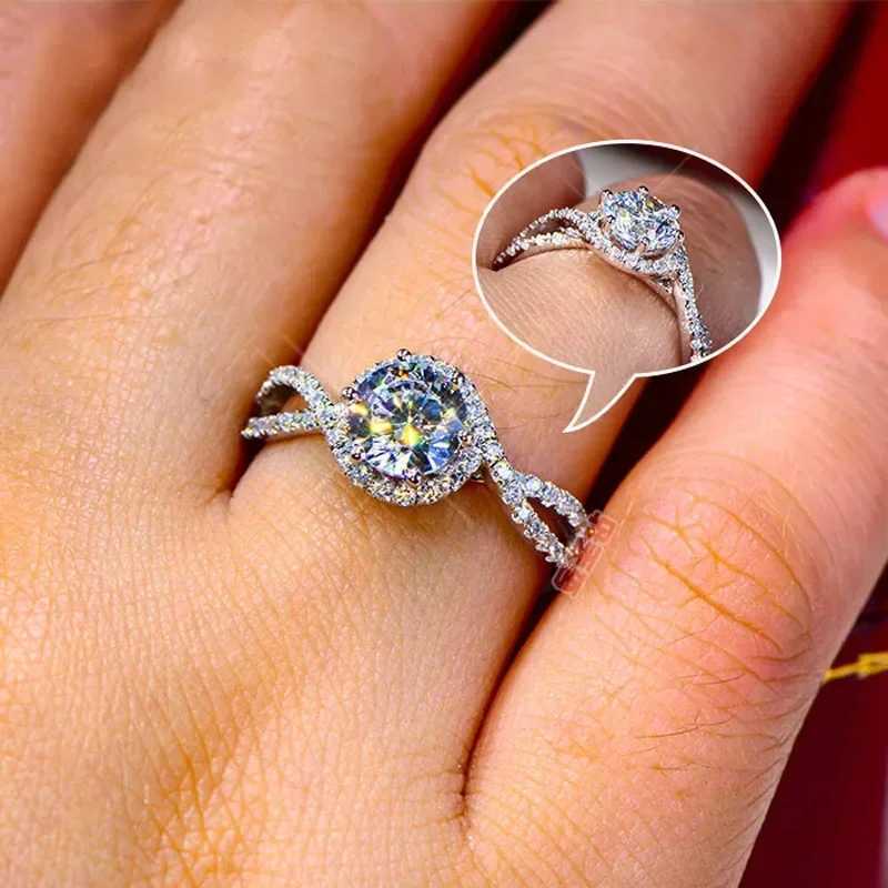 Luxury PT950 Platinum Recommended Ring Real High Definition D-Color Diamond Moissanite Ring Wedding Ring W241205