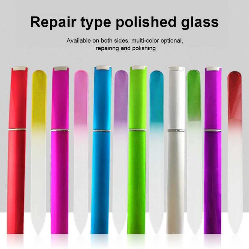Crystal glass nail files are fashionable durable smooth and portable suitable for natural nails and random colors W240829
