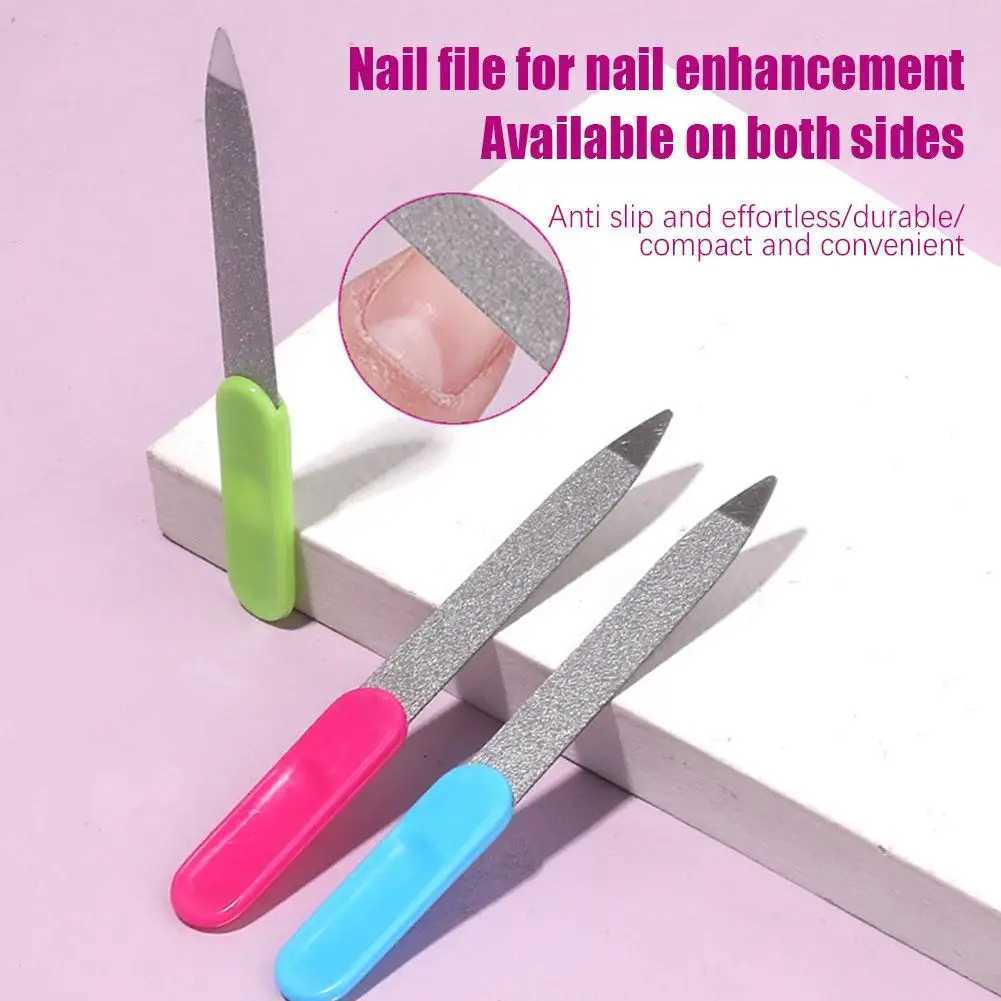 Nail file for stainless steel natural nails sharp pointed Ti R0A3 sword finger file W240829