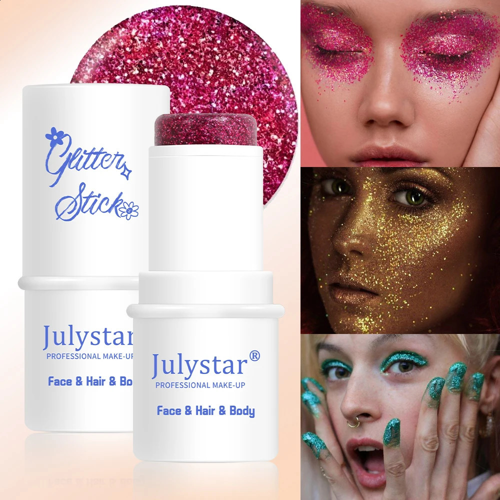Big sequin flash stick self-adhesive eye flash multi-functional nail hair body flash gel flash art loose sequin cream 240829