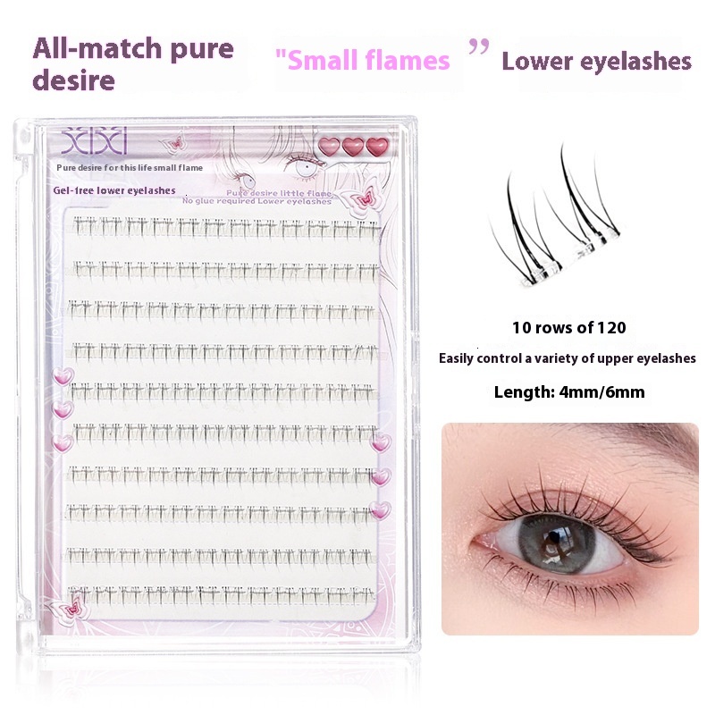 Xixi Moms Touch Translucent Lower Lash Extension - Easy Application Non-Gluing Fake Eyelashes