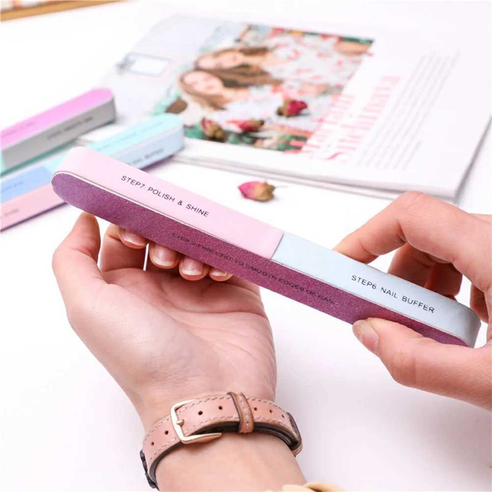8 nail files professional 6-sided 7-step nail buffer block female polishing tool W240829