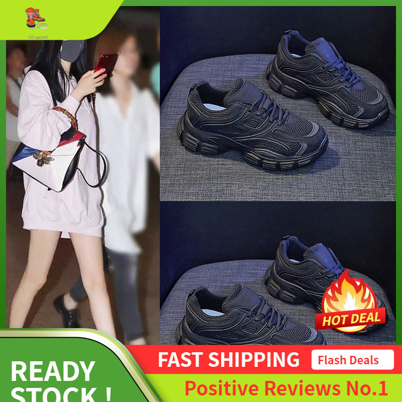 Ddmysports Korean Spring New Dad Women S Shoes Instagram Trendy Lacing Thick Sole Student Sports And Leisure Street Shoot OUTDOOR