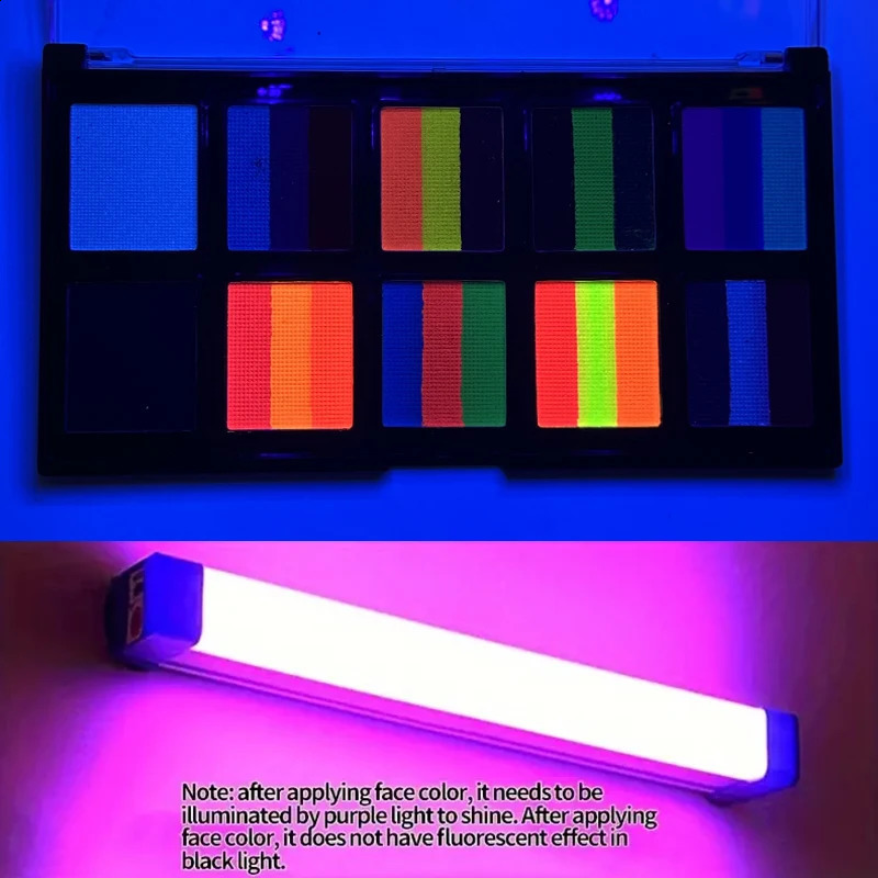 26 childrens and adult color body and painting kits 10 color makeup palettes with brushes Halloween carnival artist role-playing art 240829