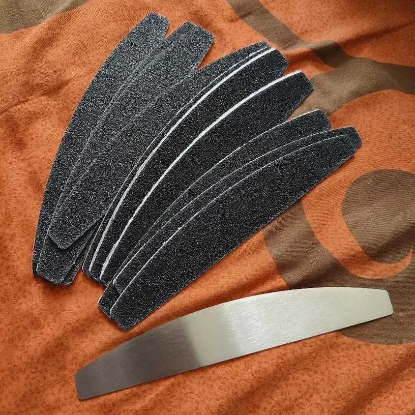10 nail polishing files 100/180/240 gravel nail block buffer sanding machine/friction/polishing strip nail files W240829