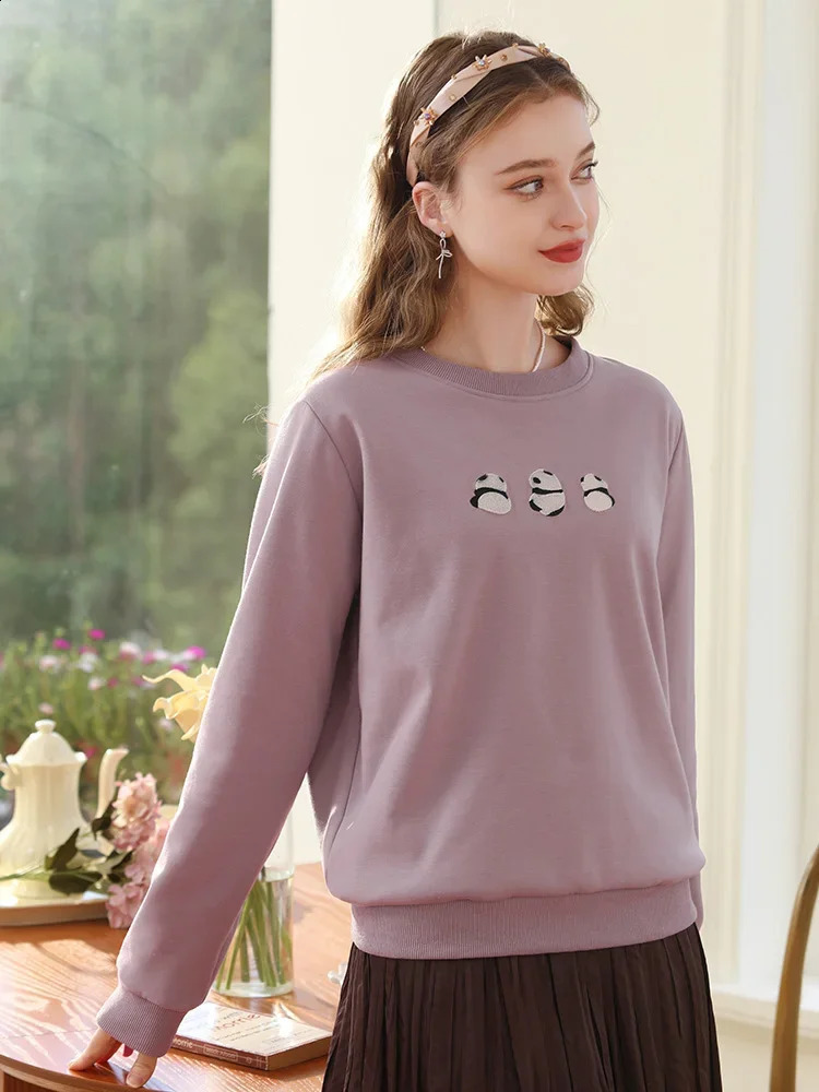 I believe in your womens embroidered hooded sweatshirt with velvet thick round neck for winter warm lazy loose casual top 2234195394 240827