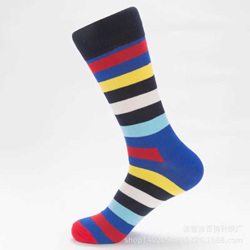 Men's Socks 5 pairs of socks autumn and winter new mens long tube cotton socks ball series casual jacquard socks factory wholesale Y240830ZACJ