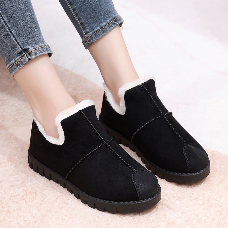Women's 2024 Winter Plush Warm Cozy One-Foot Shoes c083