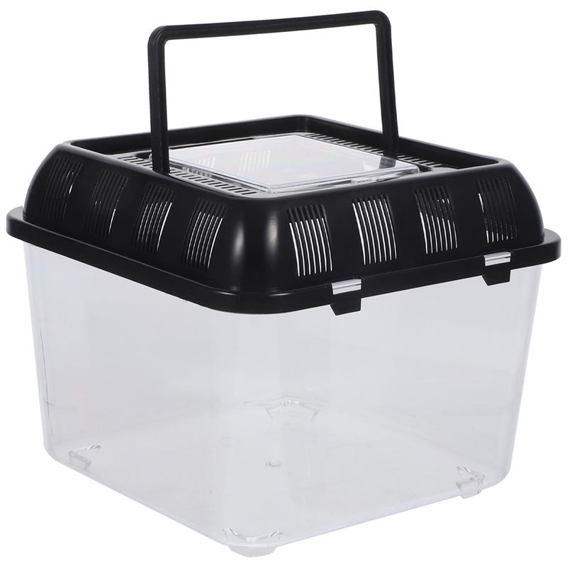 1pc Reptile Tortoise Goldfish Feeding Box Plastic Breeding Case Climbing Pet Feeding Container Turtle Tank Random Color