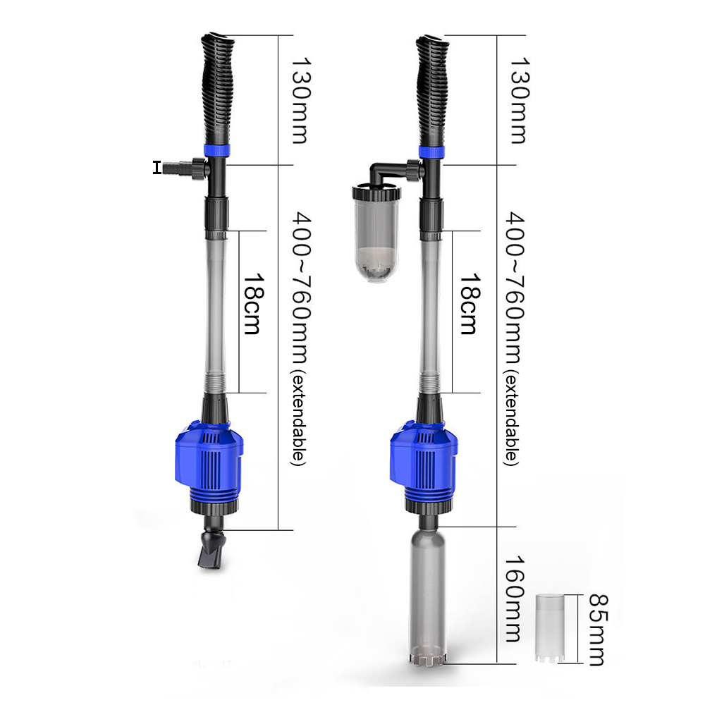 Aquarium Siphon Operated Cleaner Electric Siphon Filter Vacuum Gravel Water Changer Fish Tank Sand Washer US Plug