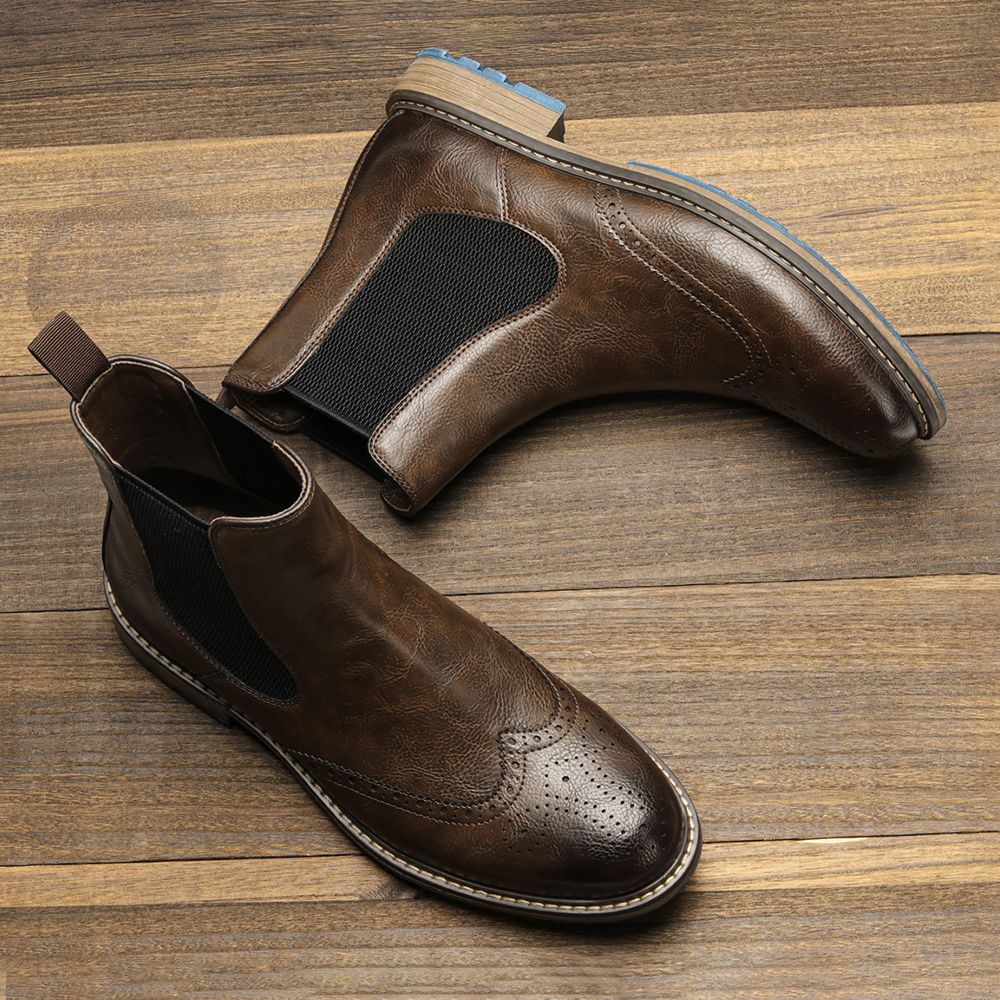 Size 7-13 Chelsea Men Boots 2022 American style Comfortable Fashion Leather Boots #Al661