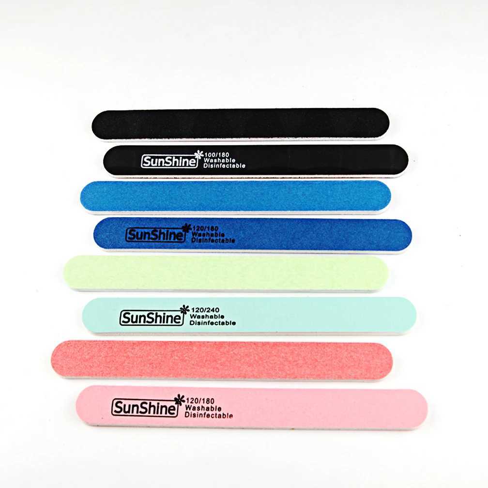 SunShine 25pcs wooden nail file sturdy thick sandpaper 100/120/150/180/220/240 professional foot massage processing and polishing tool W240829