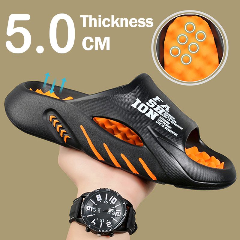 Fashion Massage Slippers Summer Indoor Outdoor Beach Casual Shoes Soft Sole Slides Men Flip-ps Men's Sandals