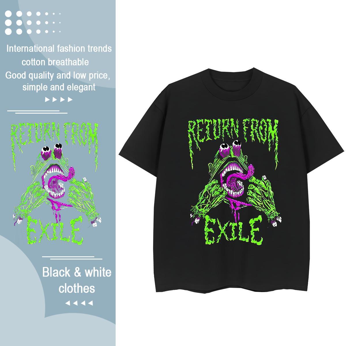Female Unisex Tshirts 230g Pure Cotton exile Sport Woman T Shirts Short sleeve Soft Anime Clothings