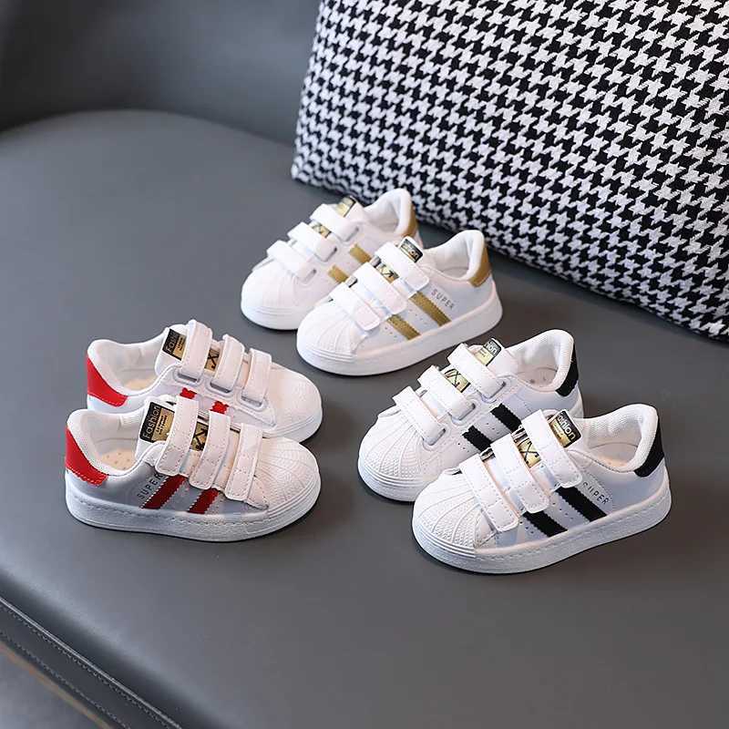 Childrens Sneakers Kids Fashion Design White Non-slip Casual Shoes for Boys Girls Hook Breathable Sneakers Toddler Outdoor Shoe XJ250712