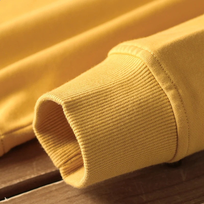 Cotton Hoodie 320g Mens Spring and Autumn Hoodies 240827