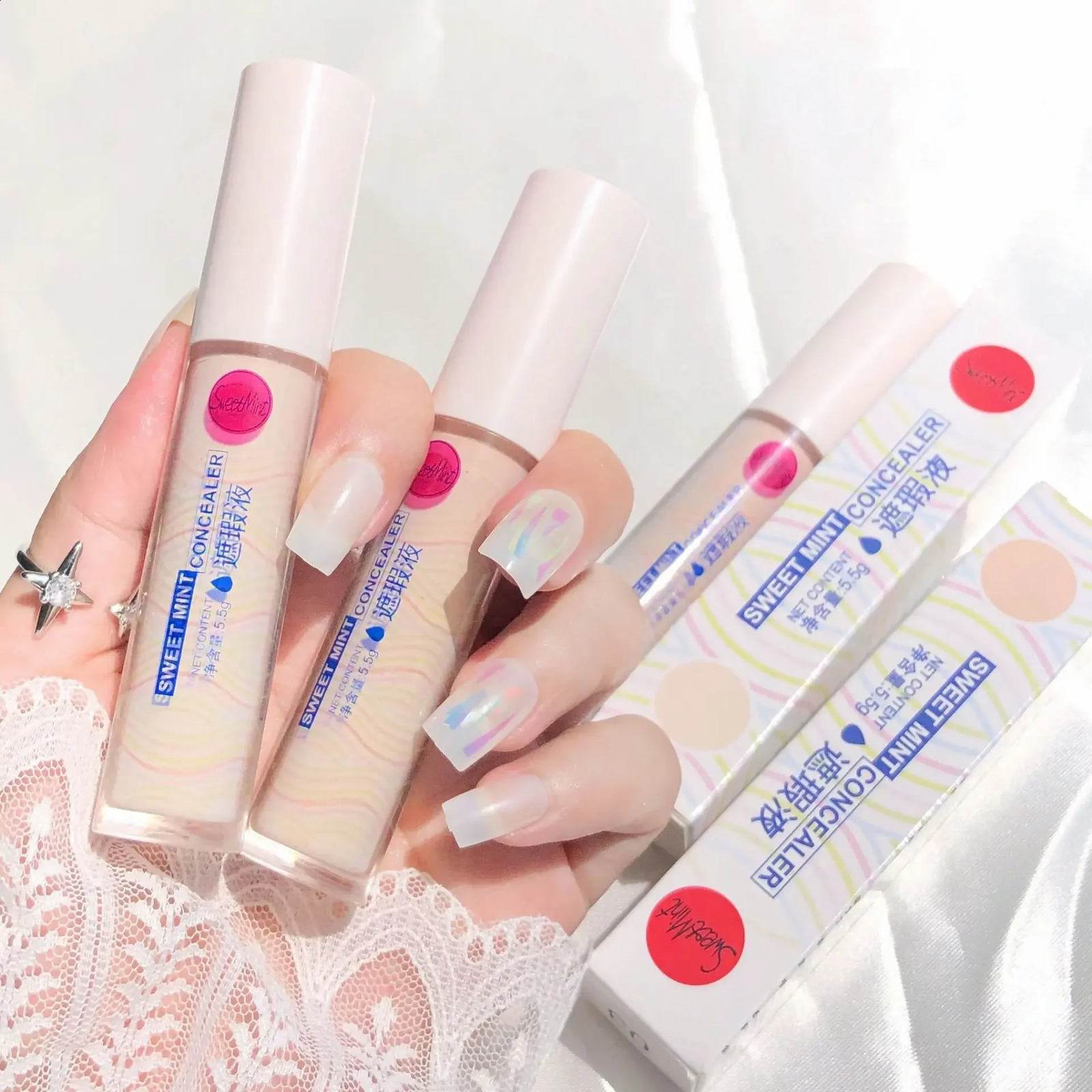 Concealer foundation make-up full coverage spots dark circles liquid concealer makeup stick skin tone cosmetics 240829