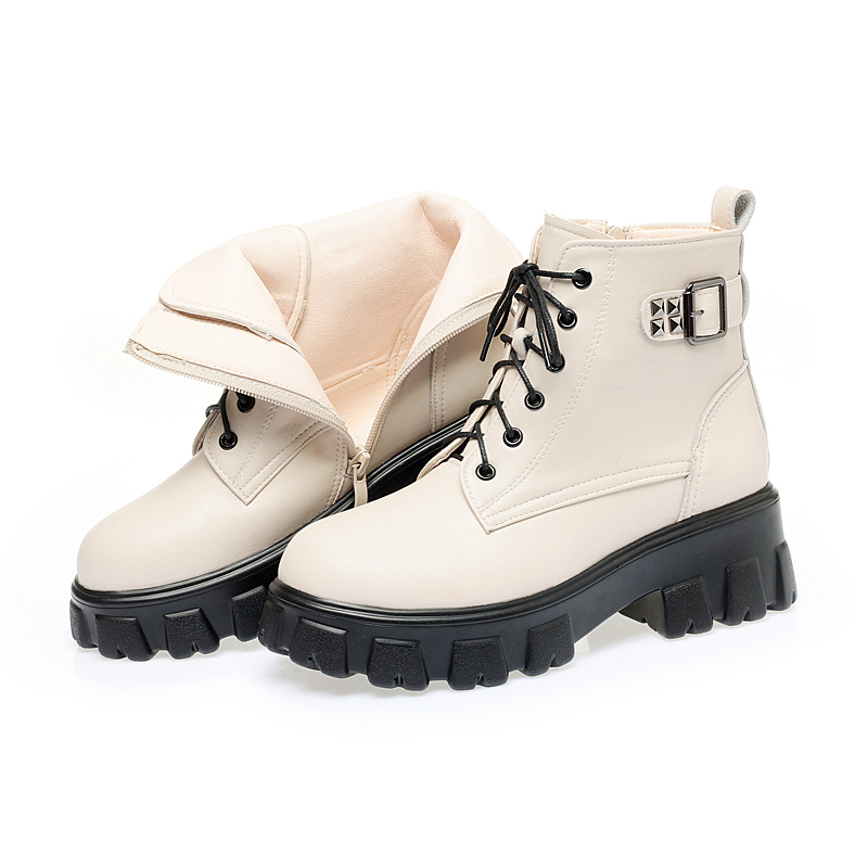 AIYUQI Women Winter Boots Genuine Leather 2024 New Fashion Natural Wool Warm Marton Boots Women Thick-soled Women's Ankle Boots