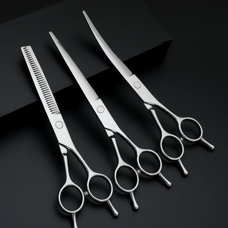 Grooming Dog Hair Professional Trimming Set Teddy Haircutting Bent Scissors Pet Clippers Portable Sets H260303