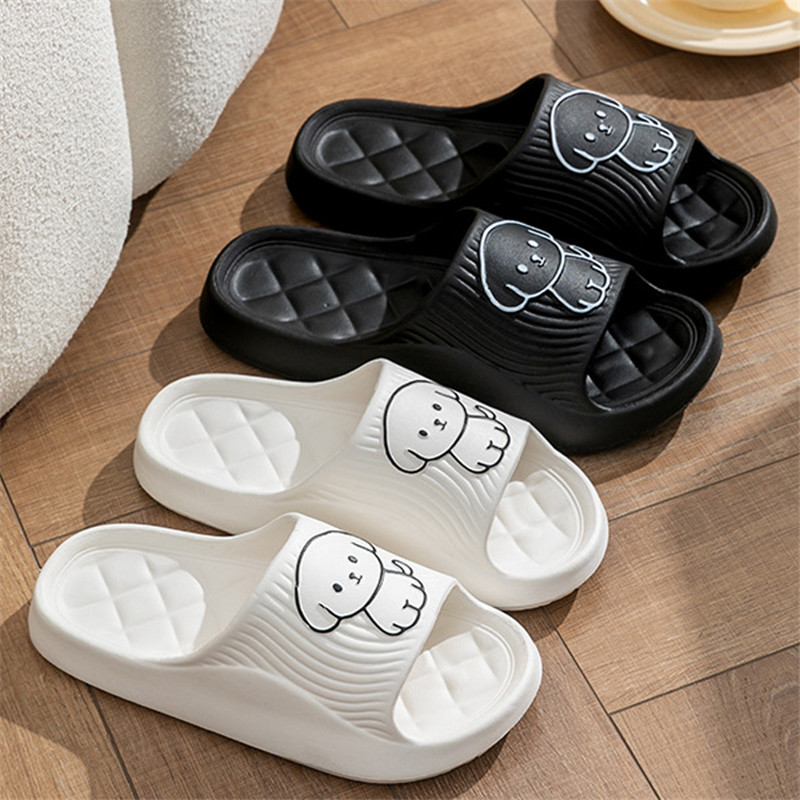 Couple Cute Pillow Slippers Female Summer Wear 2024 New Bathroom Bath Non-Slip Indoor Home Eva Thick Bottom Sandals 5ba4