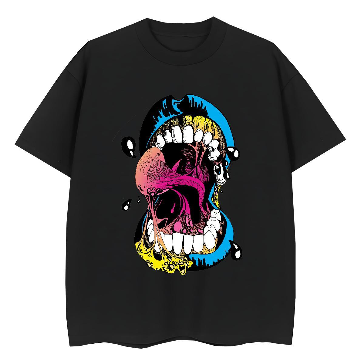 Brand Woman Tshirt 230g Pure Cotton icon Daily Outfit T shirt O-Neck Short Sleeve Cartoon Print Tees