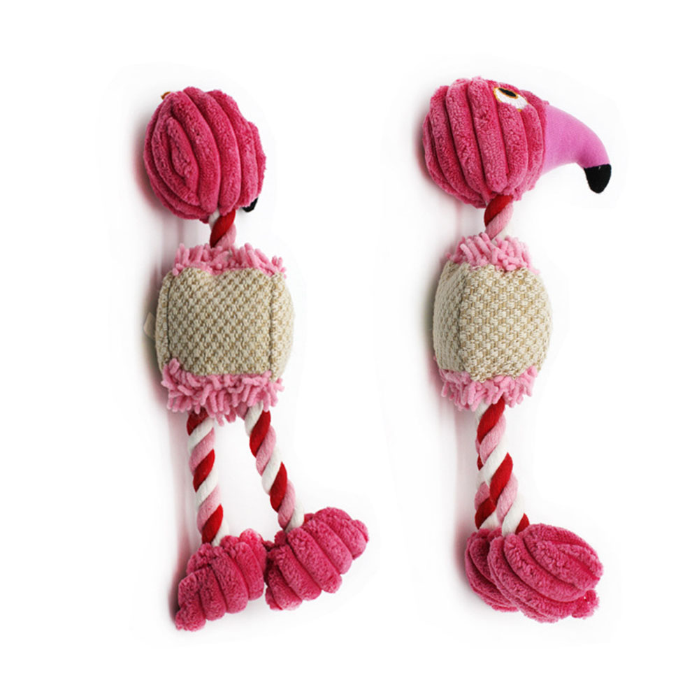 3-color Cotton Rope Pet Sounding Toy Bird Shaped Plush Doll Molar Teeth Bite Resistant Cleaning Teeth Pet Supplies