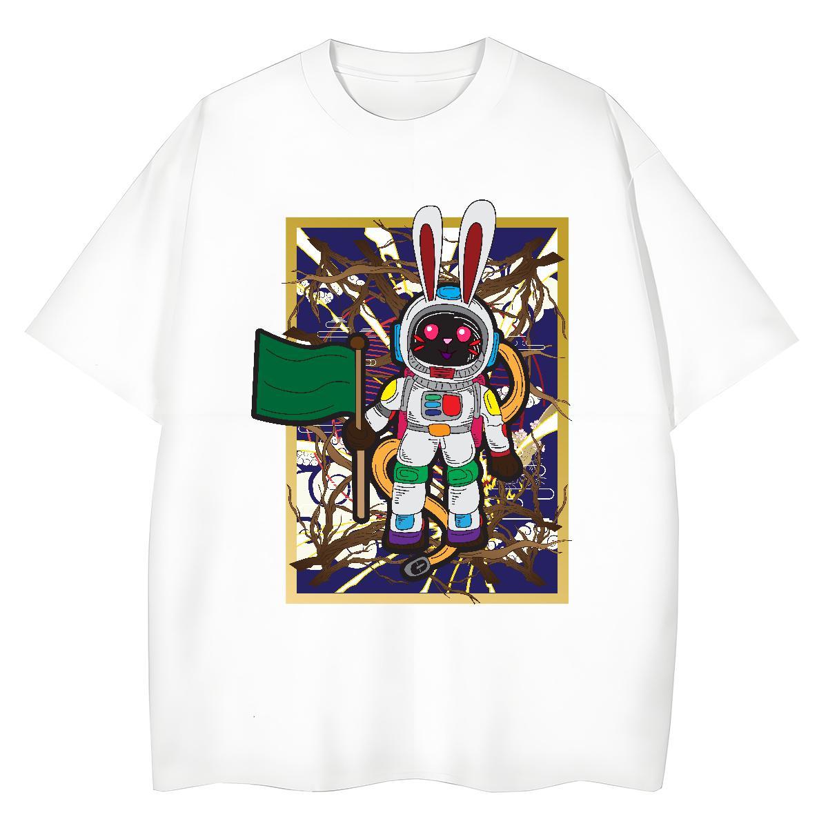 Popular Women Tshirts 230g 100% Cotton planet Casual Woman T Shirts Breathable Custom Print Oversized Tops Tees