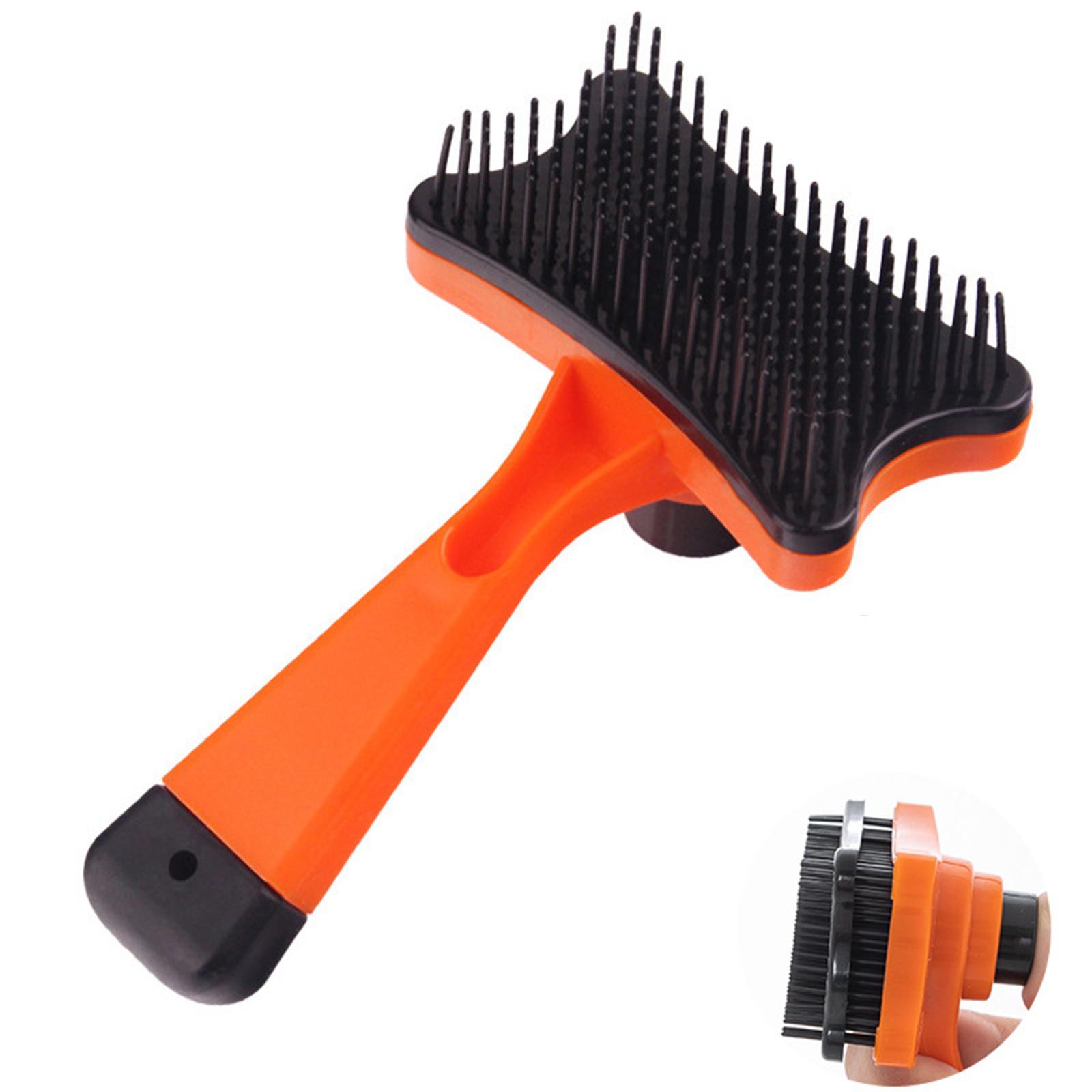 Pet Hair Removal Comb Cat Self Cleaning Brush Hair Pet Grooming Scraper Accessories Tools Remover Comb Dog Cleaning Puppy C X0H6