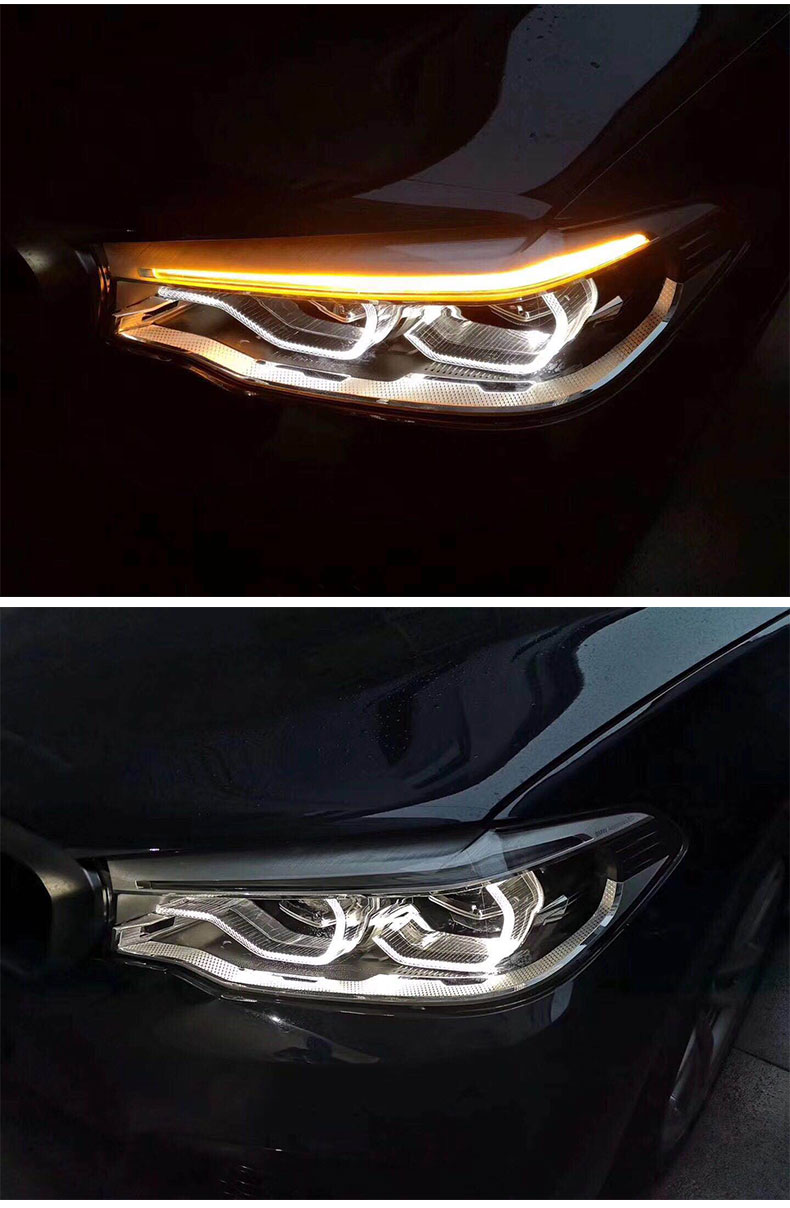 Car LED Daytime Running Lights For BMW G30 Headlights 20 17-20 20 525i 530i 535i G38 F90 Low Beam Front Lamp