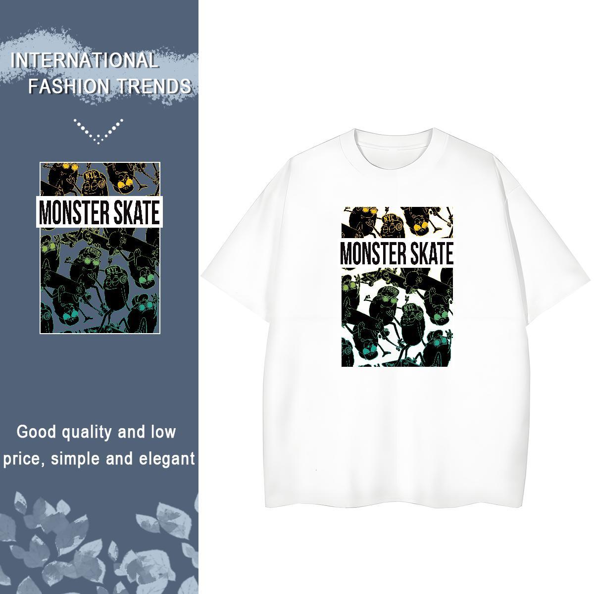 Brand Couples T Shirts 230g Pure Cotton USA Casual Beach T-Shirts Breathable Crew Neck Customized Tops Shirt