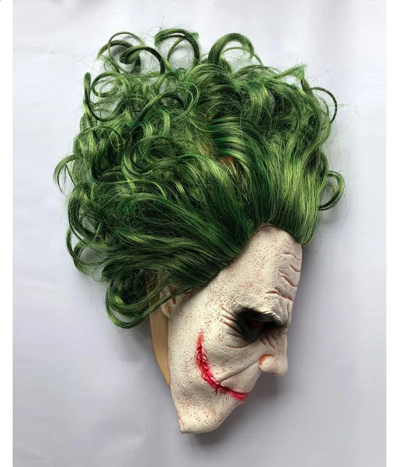 The Dark Knight Joker Cosplay Mask Halloween Party Unisex adult Latex Head Cover performance stage props 240829