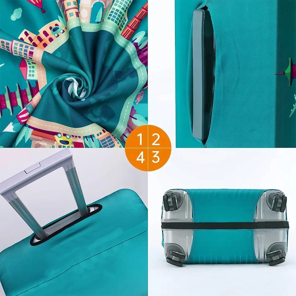 Fashion luggage compartment lid with high elasticity geometric heartshaped dust cover 1832 inch basic accessories 240830