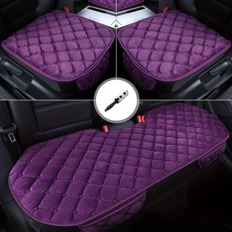3pcs/set Pet Car Seat Covers With Pet Hair Remover, Car Seat Cushion Warm Seat Cushion Pad For Dogs