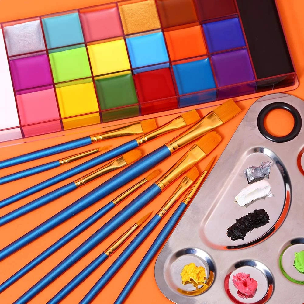 body paint palette Cosmetics paint palette paint pigments for Halloween makeup Christmas fancy dress set 240829