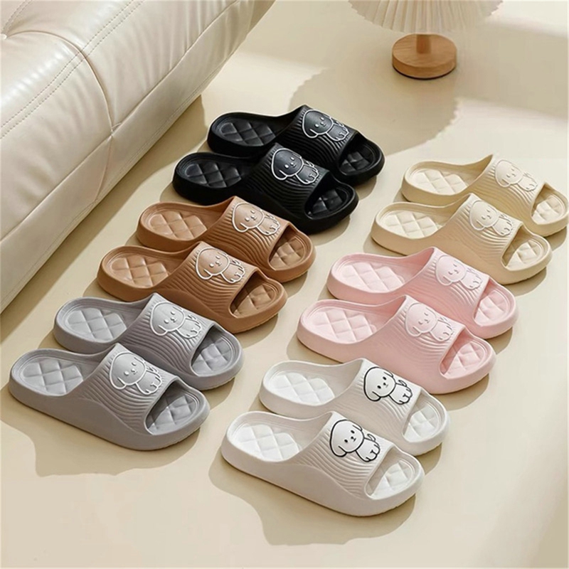 Couple Cute Pillow Slippers Female Summer Wear 2024 New Bathroom Bath Non-Slip Indoor Home Eva Thick Bottom Sandals 5ba4
