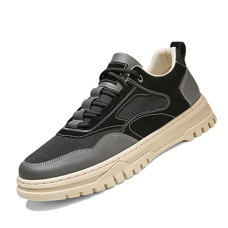 Breathable Mesh Casual Shoes Men's Summer Walking Shoes Soft Flat Boat Shoe Man Leisure Sports Shoes Lace-Up Sneakers Shoes