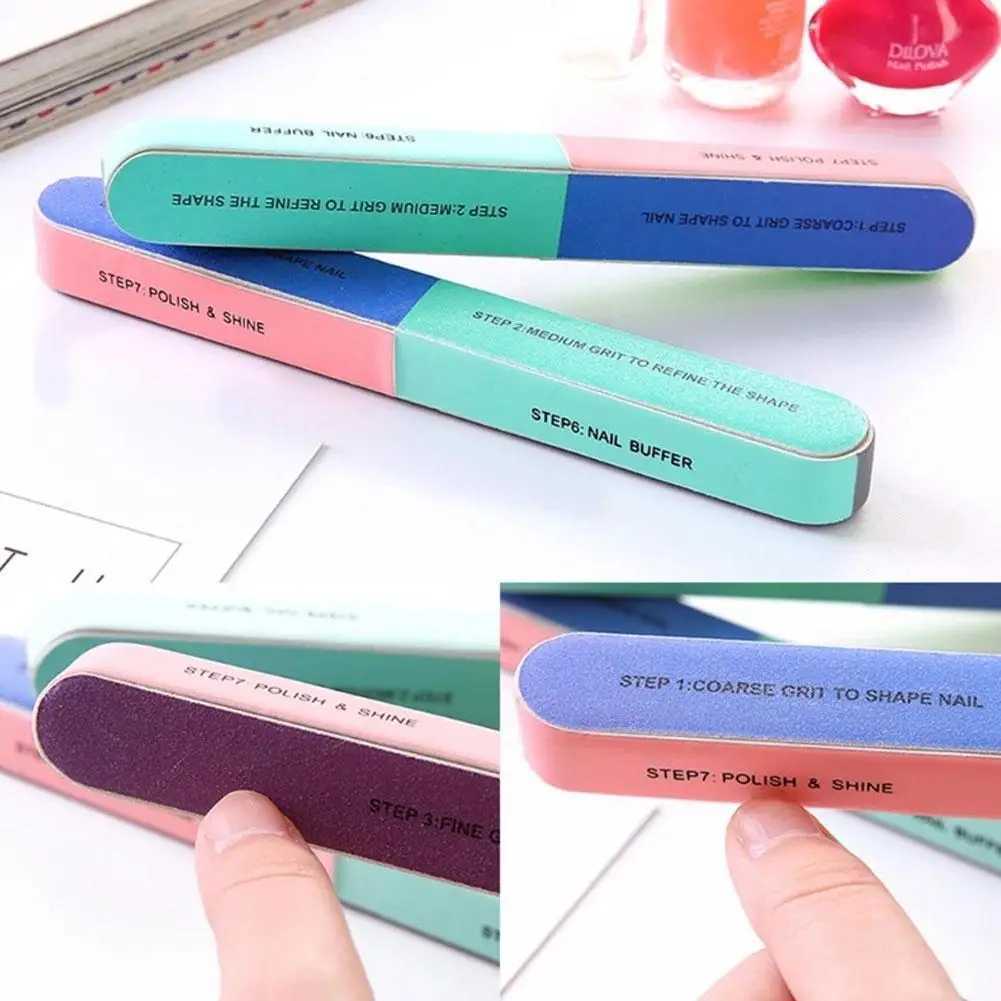 7-in-1 professional nail file for removing nail surface dyeing treatment beauty nail polishing unevenness 1 piece of buffering tool R3W6 W240829