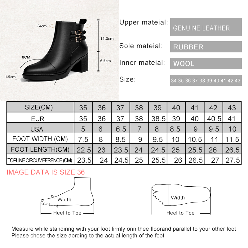 AIYUQI Women Winter Boots Genuine Leather 2024 New Fashion Dress Boots Women Large Size Wool Warm Women Ankle Boots
