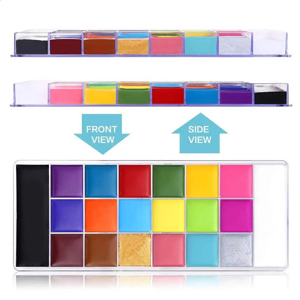 body paint palette Cosmetics paint palette paint pigments for Halloween makeup Christmas fancy dress set 240829